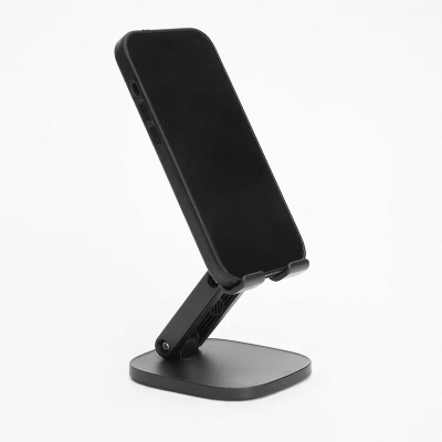 Picture of BY-556 Fully Adjustable Foldable Alloy Desktop Phone Holder Adjustable Angle Height 360 Degree Rotating Cradle Dock Mobile Stand Compatible With All Mobile/Tablet Devices Under