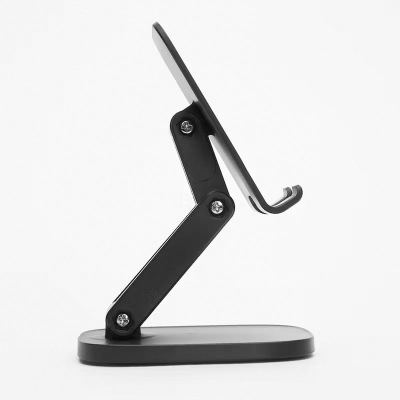 Picture of BY-556 Fully Adjustable Foldable Alloy Desktop Phone Holder Adjustable Angle Height 360 Degree Rotating Cradle Dock Mobile Stand Compatible With All Mobile/Tablet Devices Under