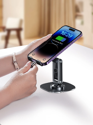Picture of Multifuctional Mobile Stand for All Android & I Phone with Adjustable Mini Stand - 360° Rotating Phone Holder for Mobile Device