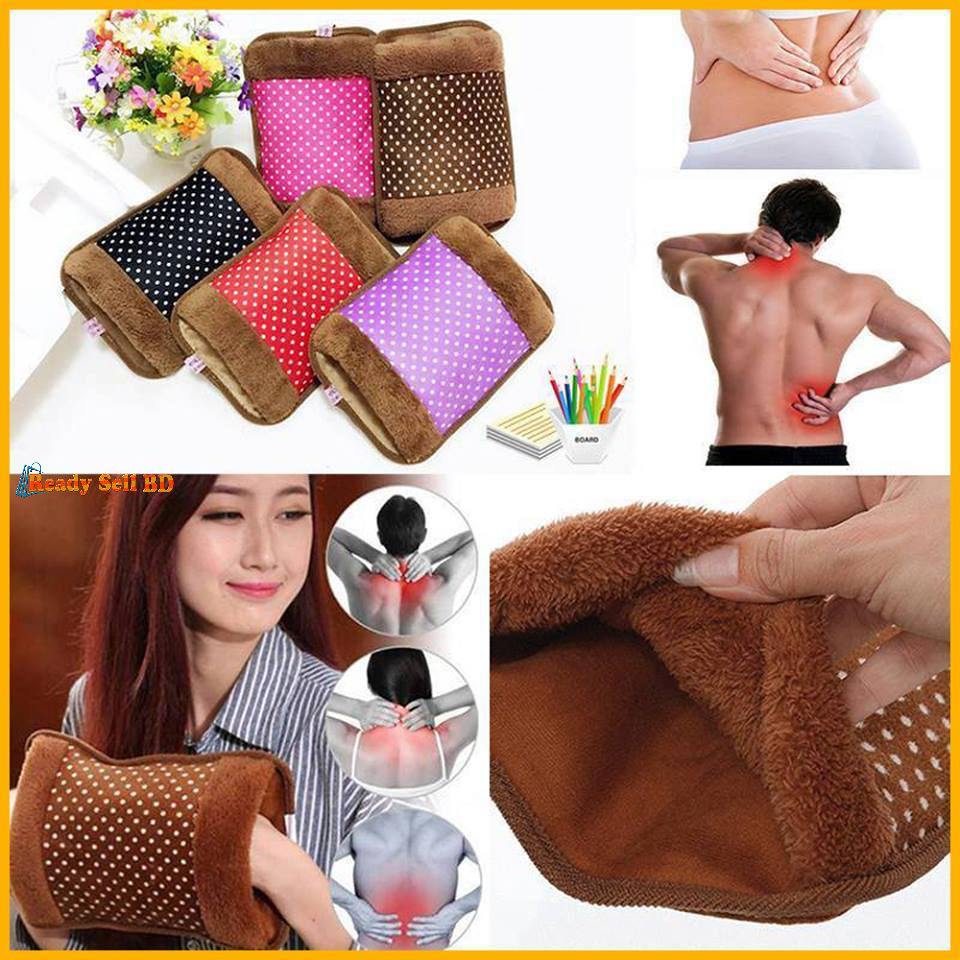 Picture of Winter Electric Hot Water Bottles Hot Water Bag Heated Bag with Flannel Cover - Multicolour