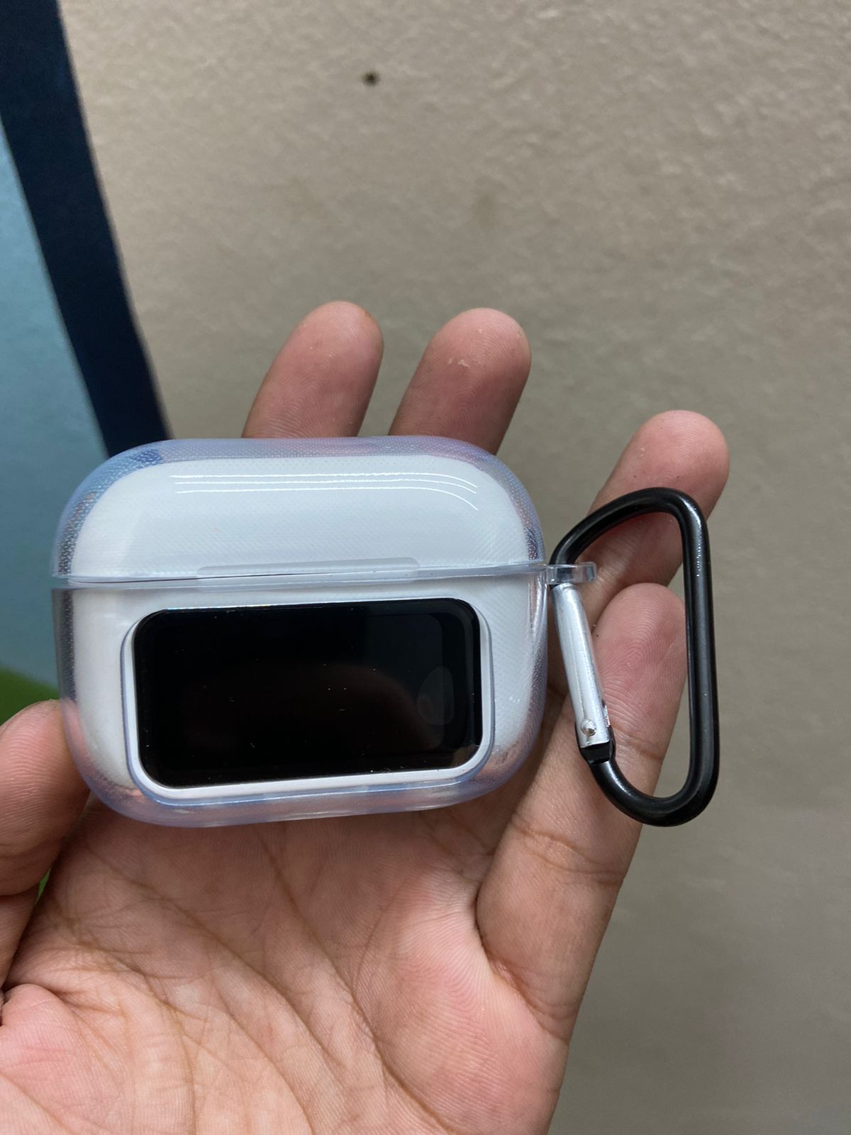 Picture of Transparent Earphone Case For Airpods A9 pro Cover Headphone Cover Airpods A9 Pro Touch Screen Display