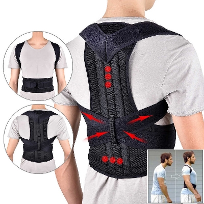 Picture of Unisex Magnetic Back Brace Posture Corrector Therapy Shoulder Belt for Lower and Upper Back Pain Relief, posture corrector men for women, back support belt for back pain