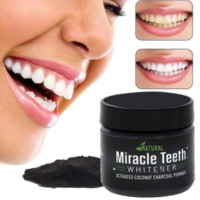 Picture of Miracle Teeth Whitener 20G Charcoal Tooth Whitening Powder