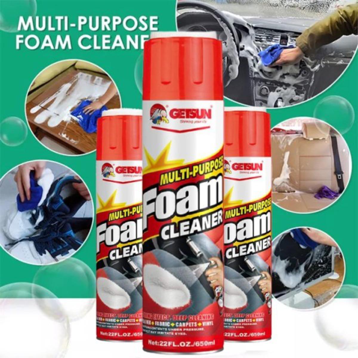 Picture of Multi Purpose Foam Cleaner With Brush 650 ml, Car, Motorcycle, Household, Kitchen, Bathroom, Shoes Cleaner Foam Spray