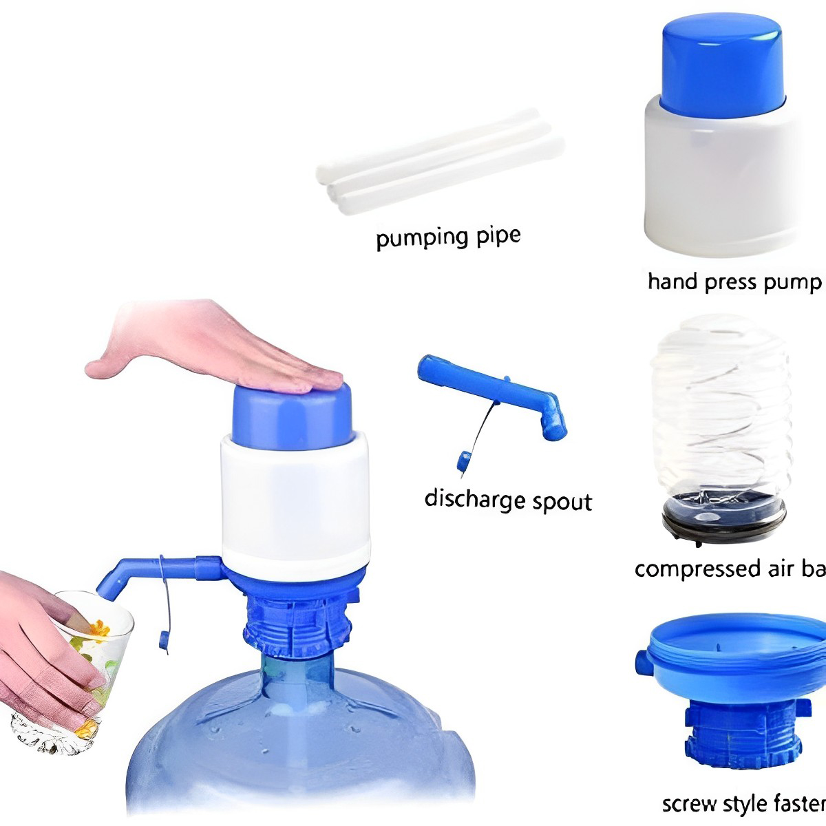 Picture of Manual Water Pump For Bottle - Easily Dispense Water From Bottles With This Manual Water Pump Dispenser - Providing Convenience For Your Home Or Office