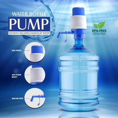 Picture of Hand Press Manual Water Pump Dispenser for 20 Litre Drinking Bottle Can for Home Office Outdoor (Supports All Brand Bottle)