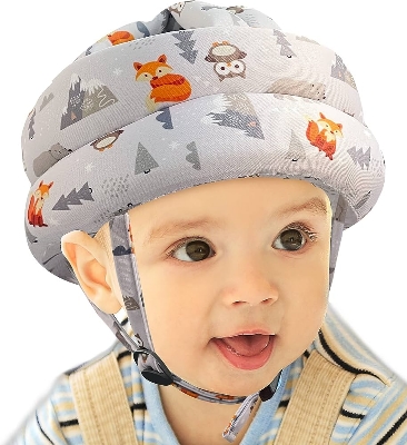 Picture of Cap Helmet To Protect The Baby'S Head,Baby Helmet Toddler Head Protector Baby Toddler Anti-Collision Cap Adjustable Child Safety Soft Helmet Toddler Anti-Fall Pad