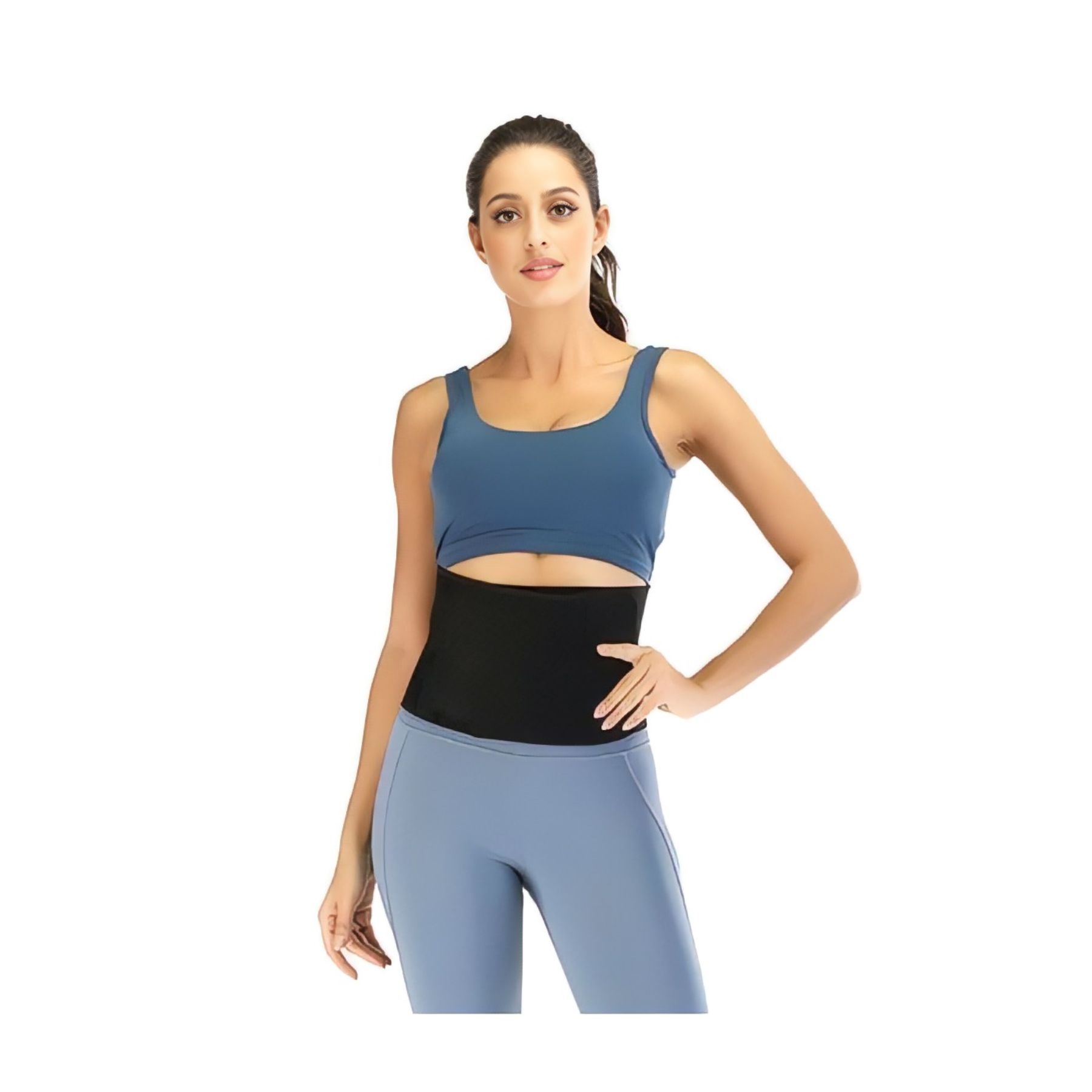 Picture of Cotton Flex Abdominal Slimming Belt - Men and Women's Soft Waist Trainer with Foam Interior for Belly Fat Loss, Gym Support, and Adjustable Comfort - Body Shaper Sweat Belt for Effective Weight Loss