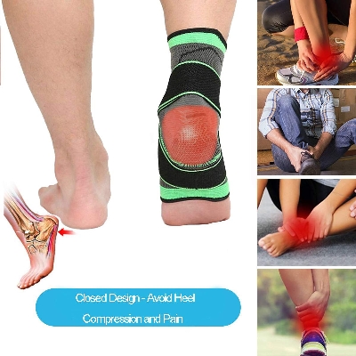 Picture of Copper Pressurized Support Ankle Braces for Men Women Sport Ankle Support Weaving Ankle Pads with Adjustable Compression Strap