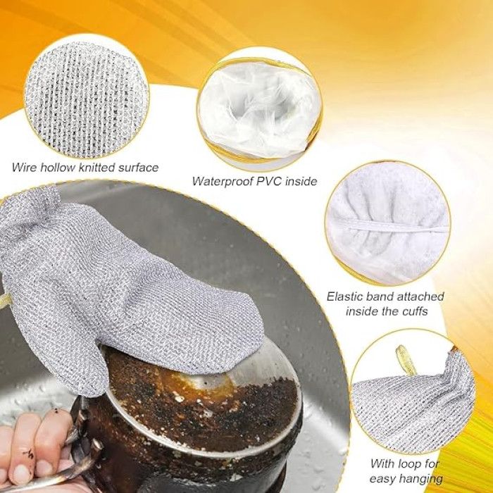 Picture of High Quality Magic kitchen hand gloves Dishwashing hand gloves ম্যাজিক কিচেন হ্যান্ড গ্লাভস ১ জোড়া 2PCS