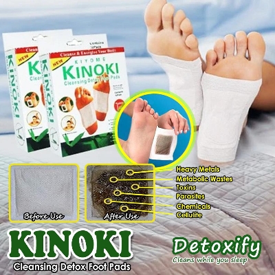 Picture of High Quality KIYOME KINOKI Detox 100% Original Foot Pads Removes Body Toxins Feet Cleansing Herbal Slimming-10 Pads