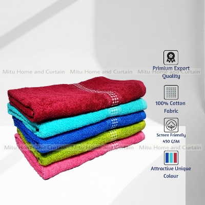 Picture of Exclusive Bath towel / Guest towel Cotton primium towel 28 inch * 56 inch red Blue pink Olive shower towel