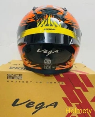 Picture of Bolt Bunny Glossy Orange full face helmet with dual certification. (Orange)
