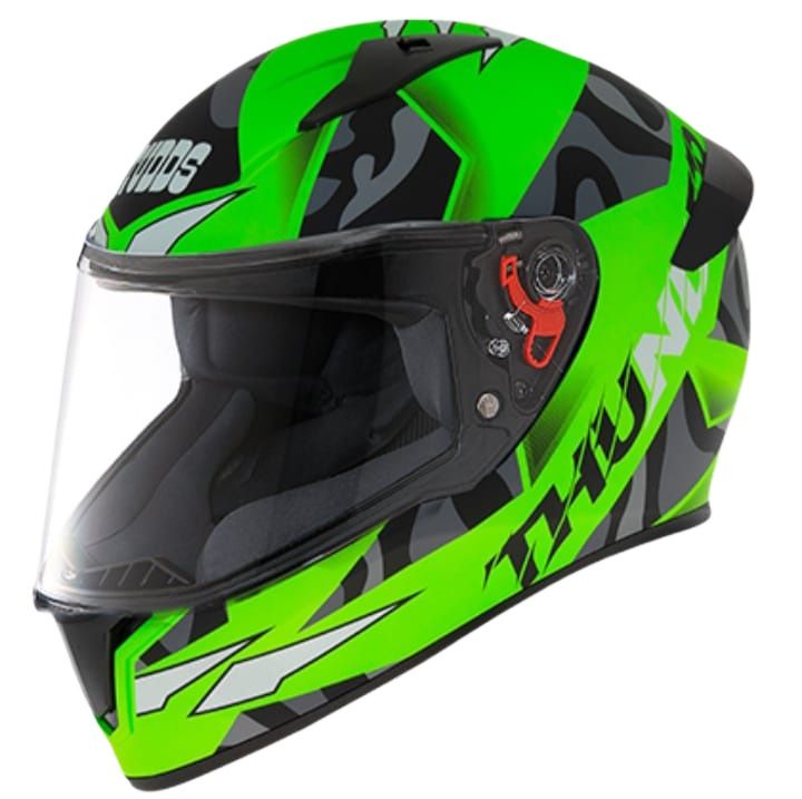 Picture of Studds Thunder D7 Decor With Spoiler Full Face Neon Green Helmet (Neon Green)