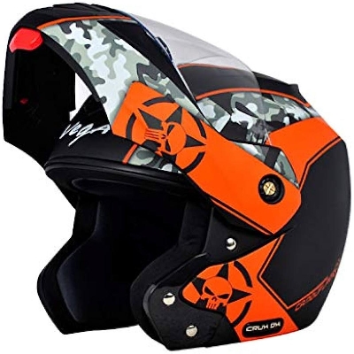 Picture of Vega Crux Dx Victor Dull Black Orange  Helmet (Orange)