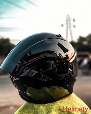 Picture of Bolt Bunny Glossy Black full face helmet with dual certification. (Black)