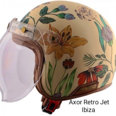 Picture of Axor Retro Jet Girls Ibiza Helmet Certified Helmet (Yellow)