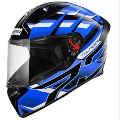 Picture of STUDDS THUNDER D6 GLOSSY BLACK BLUE N6 Motorbike Helmet (Black)