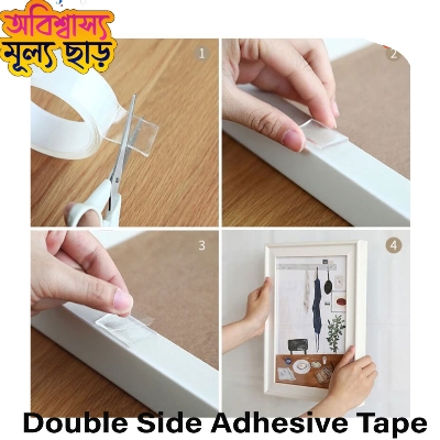 Picture of 3Meter Nano Magic Double Side Adhesive Tape 2CM Wide Reusable Clear Waterproof Anti-Slip Traceless Sticky Gel Pad Strips Grip for Car Home Office Supplies-Adhesives & Tape
