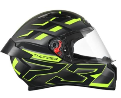Picture of Studds Thunder D6 Full Face Helmet with Clear Visor Glossy  Black Grey N5 (Black)