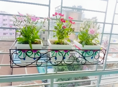 Picture of Planter Stand Flower Pot Stand For Balcony Living Room Outdoor Indoor Grill Rack-26 X 8 X 4 inches