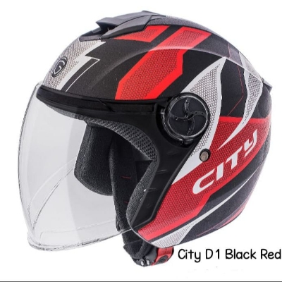 Picture of City Decor D1 Black Red Best Quality Helmet (Black)
