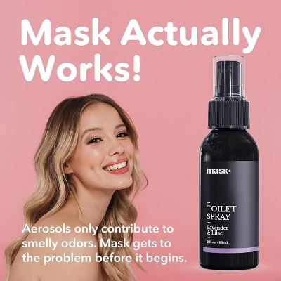 Picture of Mask Toilet Air Freshener Spray - Toilet Odor Eliminator Spray, Best Value Bathroom Deodorizer Non-Aerosol Odor Neutralizer Spray - spray Before & After You Use Toilet Air Freshener Spray