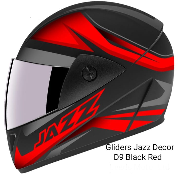Picture of Gliders Jazz  Full Face Black Red Certified Helmet (Red and Black)