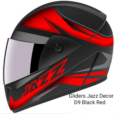 Picture of Gliders Jazz  Full Face Black Red Certified Helmet (Red and Black)