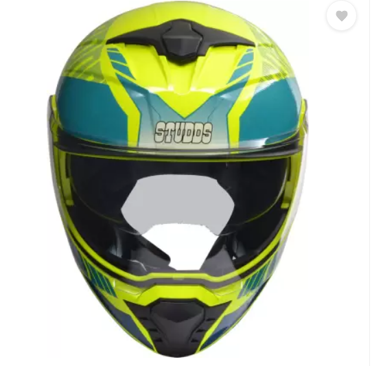 Picture of STUDDS Trooper D1 Flip-up Full Face with Dual Visor Motorbike Helmet  (Yellow N3) (Yellow)