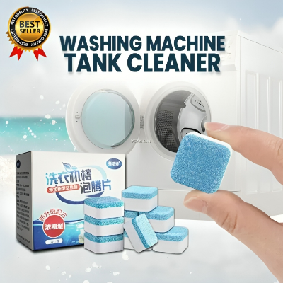 Picture of 12 Tabs Washing Machine Mini Vacuum Cleaner Tablets Washing Machine Cleaning Descaling Detergent Vibrant Board Cleaning Products