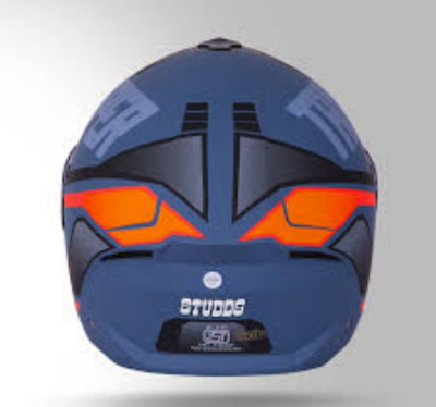 Picture of STUDDS Trooper D1 Flip-up Full Face with Dual Visor Motorbike Helmet  (Blue Pink) (Blue)