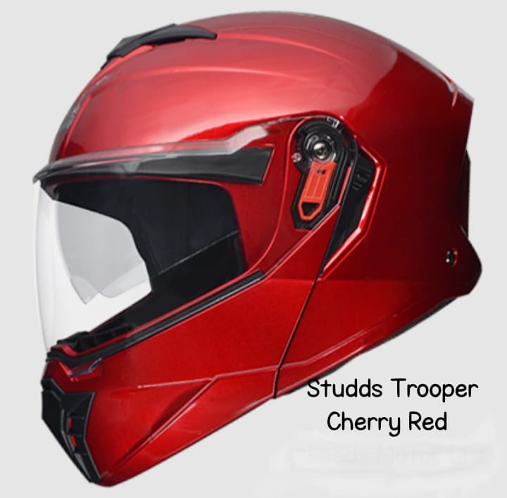 Picture of STUDDS Trooper Flip-up Full Face with Dual Visor Motorbike Helmet  (Cherry Red) (Chili Red)