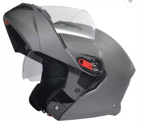 Picture of STUDDS Trooper Flip-up Full Face with Dual Visor Motorbike Helmet  (Grey) (Grey)