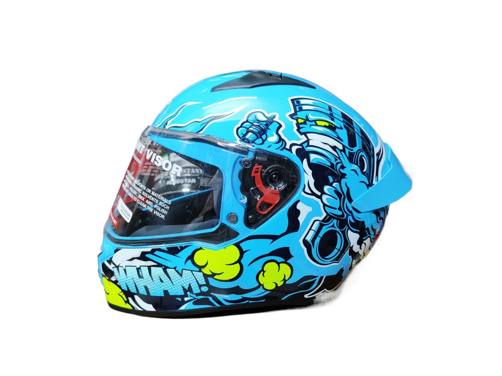 Picture of FULL FACE BIKE STUDDS THUNDER HELMET FOR BIKE RIDER (Black blue)