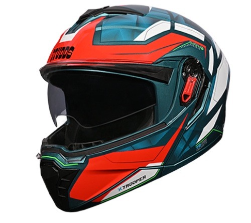 Picture of Studds Trooper D2 Red & Black Full Face Bike Helmet (Black)