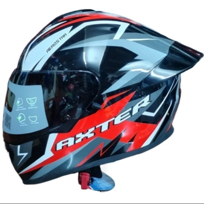 Picture of AEROSTAR AXTER Full Face Helmet ISI And Dot Certified for Men and Women Helmet (Black)