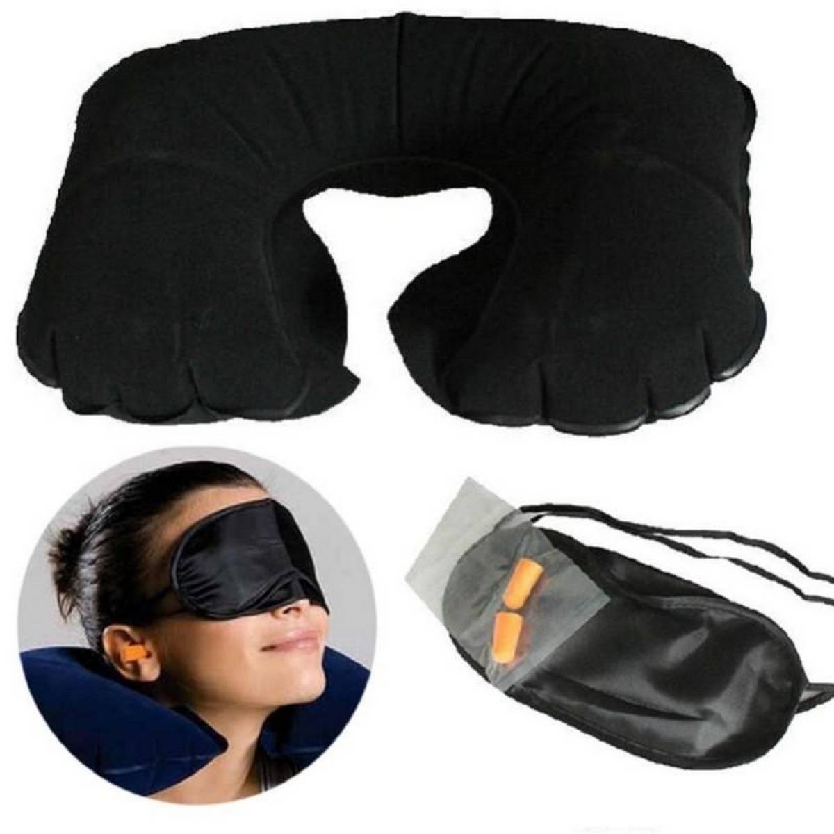 Picture of 3 in 1 Travel (Neck Pillow, Eye Cover, Earplug)