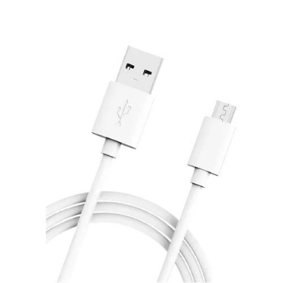 Picture of USB To micro usb Type B charging data Short Cable for Power Bank - White