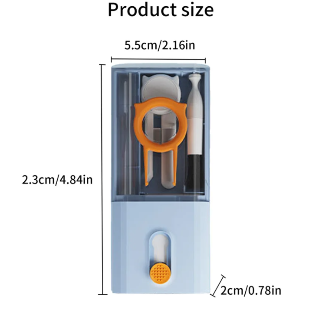 Picture of 10 in 1 Computer Cleaning Kit Camera Tablet Mobile airbuds keyboard Microfiber Screen Cleaner Tools Earphone Cleaning Brush Keycap Puller Card Taking