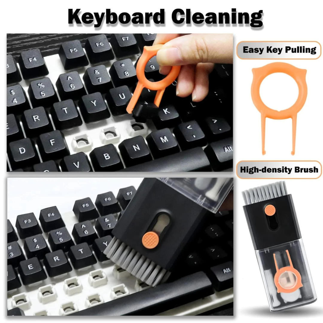 Picture of 10 in 1 Computer Cleaning Kit Camera Tablet Mobile airbuds keyboard Microfiber Screen Cleaner Tools Earphone Cleaning Brush Keycap Puller Card Taking