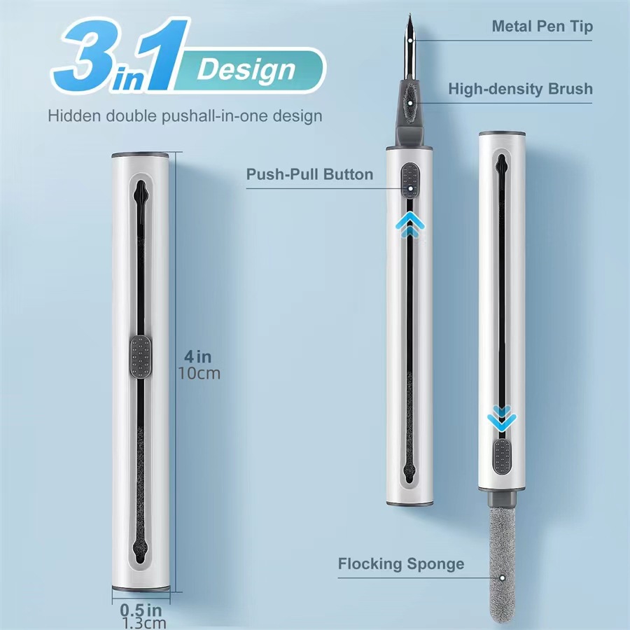 Picture of 10 in 1 Computer Cleaning Kit Camera Tablet Mobile airbuds keyboard Microfiber Screen Cleaner Tools Earphone Cleaning Brush Keycap Puller Card Taking