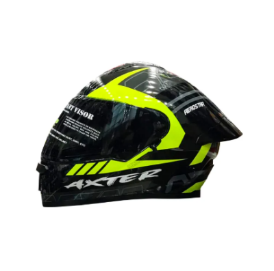 Picture of AEROSTAR AXTER Full Face Glossy  Helmet ISI And Dot Certified (Black neon)