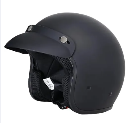 Picture of Studds Jetstar Open Face Cap  Black Colour Helmet For Riding Bike (Black)
