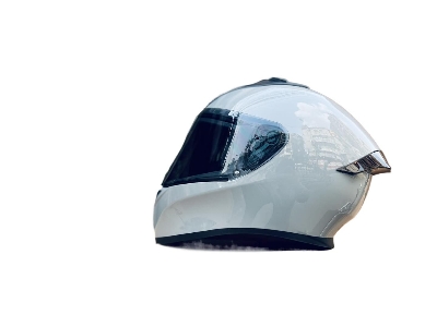 Picture of Bolt Glossy Black full face helmet with dual certification (Grey)