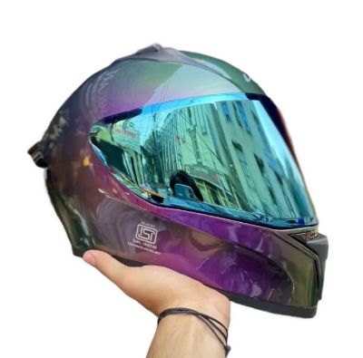 Picture of Bolt Glossy Dual Tone Violet full face helmet with dual certification (Violet)