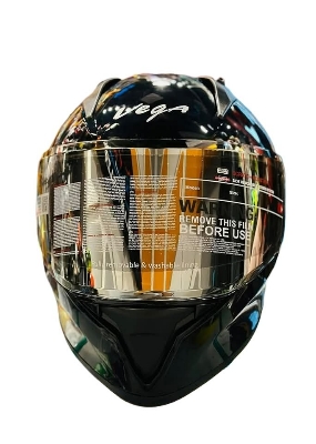 Picture of Bolt Glossy Black full face helmet with dual certification (Black)