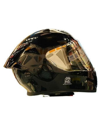 Picture of Bolt Glossy Black full face helmet with dual certification (Black)