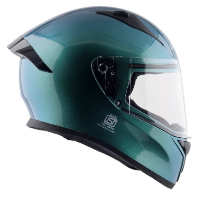 Picture of Bolt Glossy Dual Tone Aqua Blue full face helmet with dual certification (Blue)