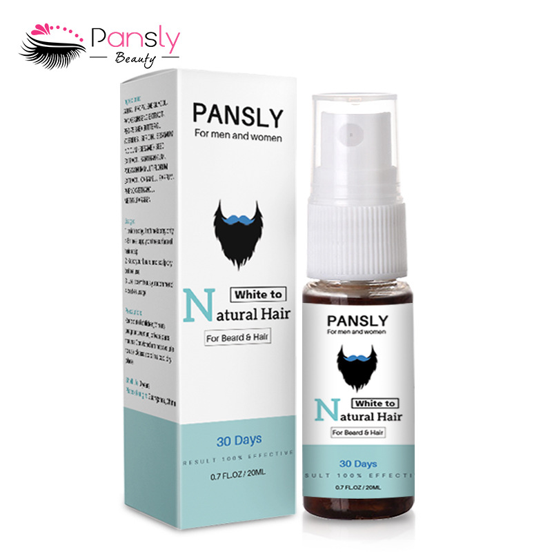 Picture of PANSLY Restore White Beard Hair to Natural Color Spray for Men Women Hair Care Herbal Cure Treatment Tonic Growth Serum